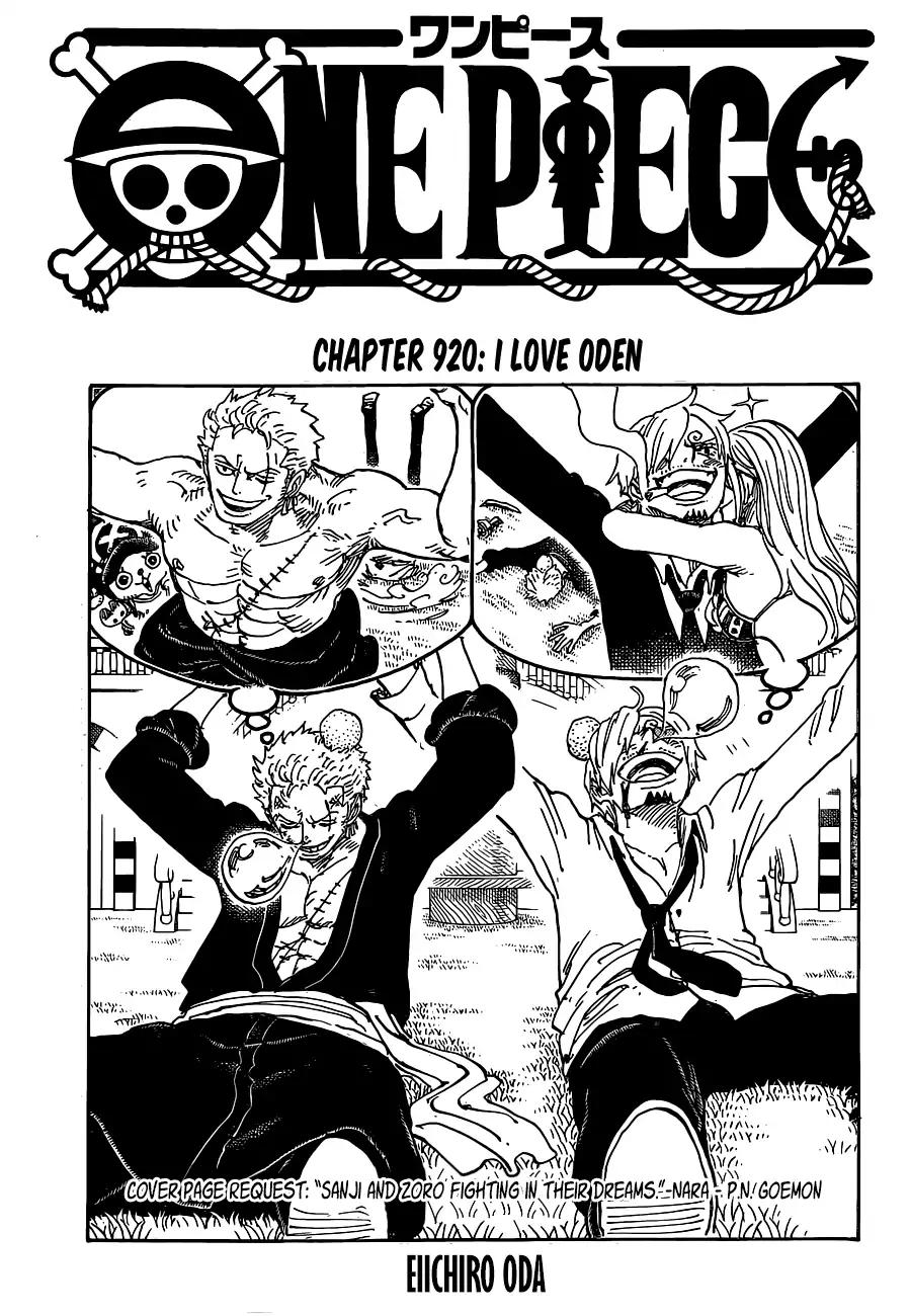 one piece, Chapter 920 - One Piece Manga Online
